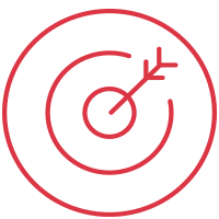 arrow through bullseye icon